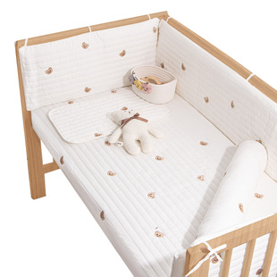 婴儿床床围软包防撞a类儿童拼接床护栏围栏挡布宝宝小床品三件套