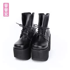 【普普家】 新款洛丽塔女鞋超高跟女王鞋厚底系带松糕鞋10CM 8353