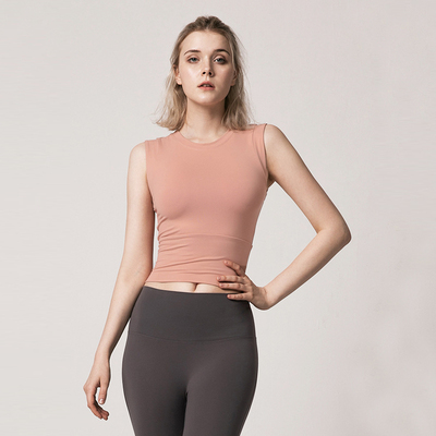 lulu瑜伽服女带胸垫紧身运动背心外穿无袖速干t恤健身跑步上衣