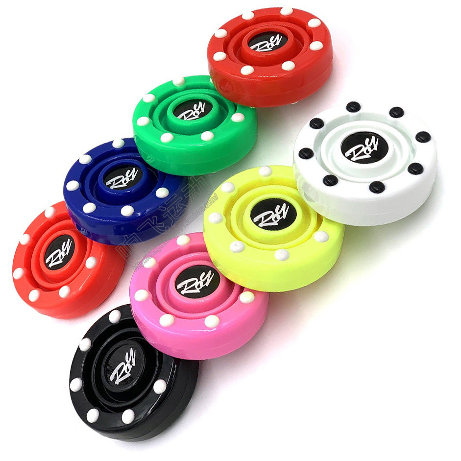 乐依 冰球陆地冰球旱地冰球曲棍球轮滑球曲棍球扁球饼圆球 包邮——响