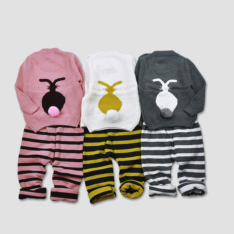 winter baby clothes cute buuny cotton fashion sweater+pants在类目 童装/婴儿装/亲子装, 套装中 - 来自Buy2taobao.com提供专业的淘宝代购服务