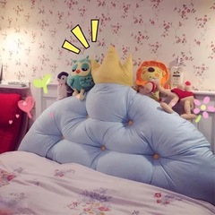 韩式皇冠公主大靠背 宝宝床靠垫儿童床头软包靠枕可拆洗可爱礼物