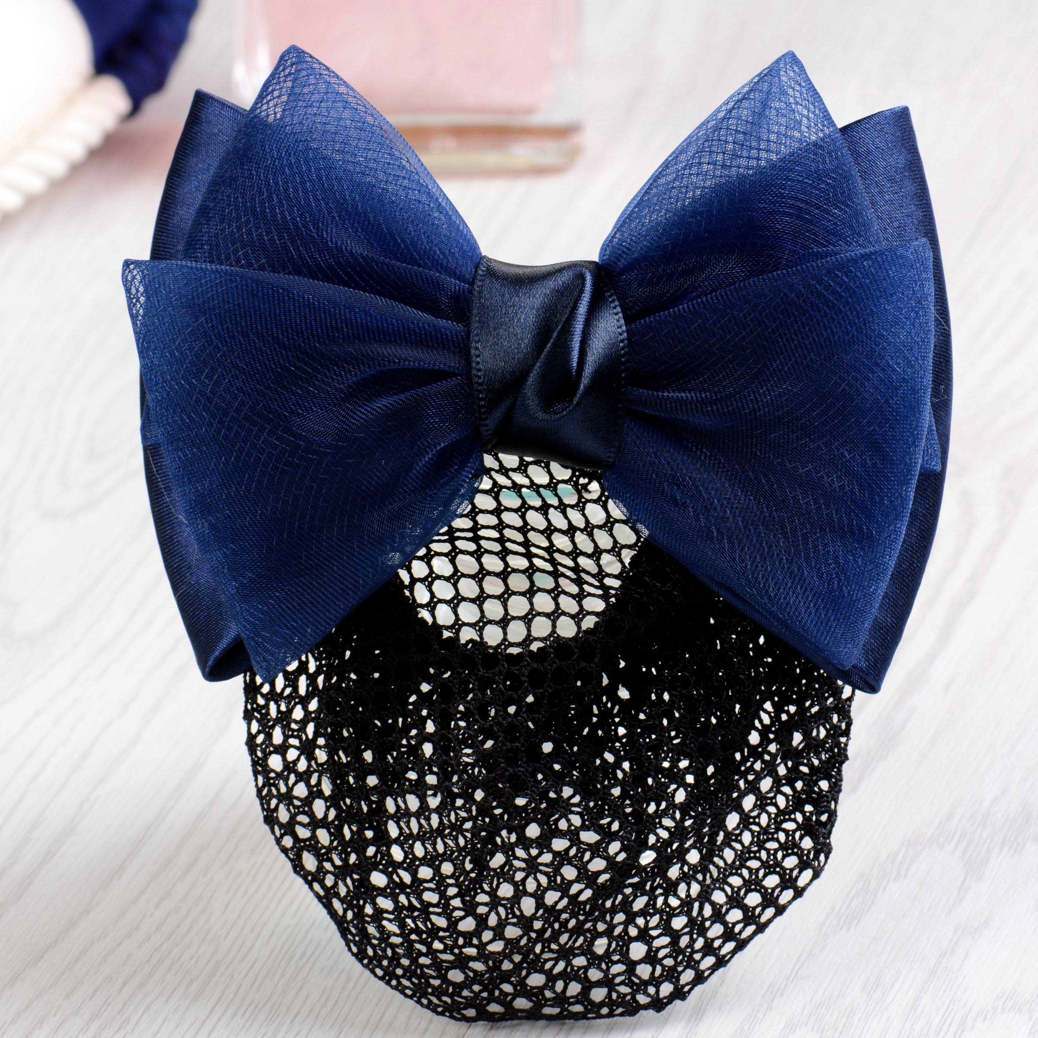 韩国电信移动银行空姐医院护士职业头花细发网兜简约清新甜美蓝色