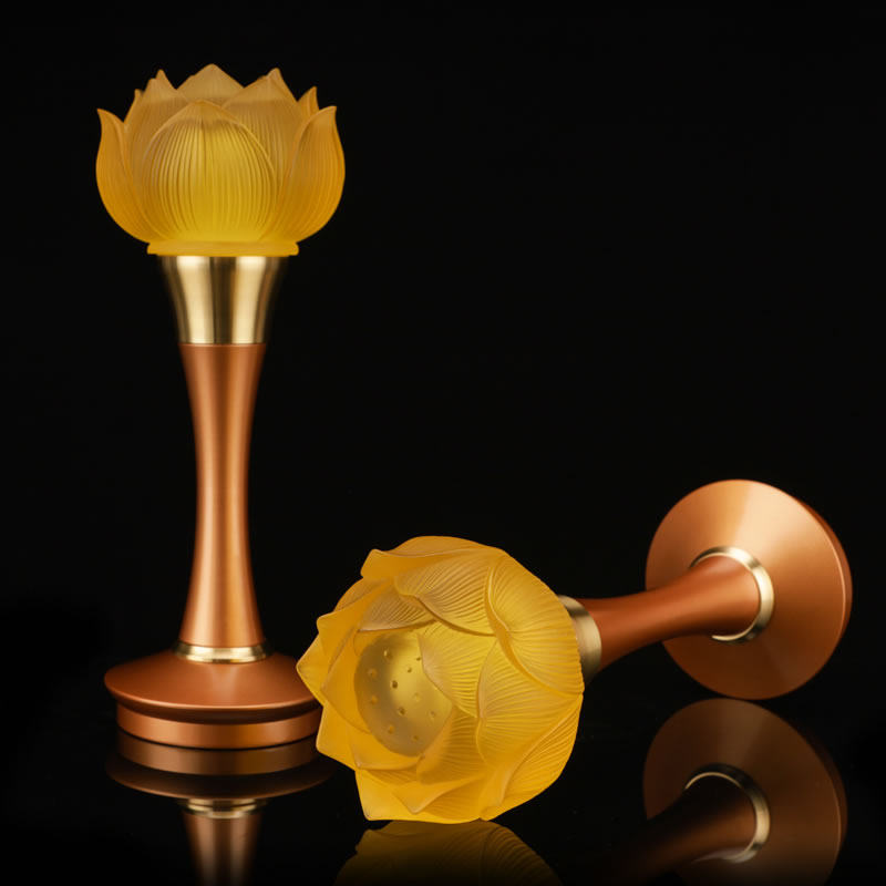 慈风阁莲花系列灯佛供灯一对插电家用佛前供灯led花灯长明灯佛灯