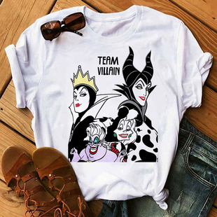 Villains T shirt 2022新款超火反派女巫印花T恤女士夏季百搭上衣