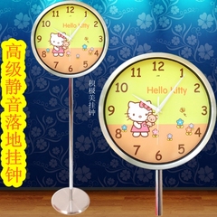 12英寸卡通猫挂钟/落地创意小孩时钟/座钟儿童卧室钟表简约