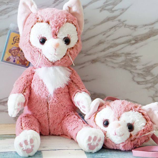 粉色小东尼托尼猫小画家 偷泥猫咪毛绒公仔挂件斜挎包背包