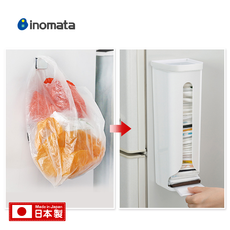 inomata日本進口廚房垃圾袋收納盒壁挂式抽取冰箱側挂架裝塑料袋在類目 收納整理, 家庭收納用具, 收納盒, 垃圾袋收納盒中 - 來自Buy2taobao.com提供專業的淘寶代購服務
