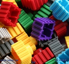 散装大颗粒 钻石串联积木拼装插益智玩具 塑料创意儿童礼物