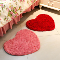 特价地毯雪尼尔可爱心形防滑地垫脚垫门垫卫浴吸水地毯卧室地垫