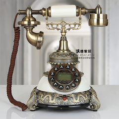 新款玉石仿古电话机 欧式电话机 时尚电话 复古座机电话新婚礼品