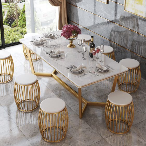 Northern Europe golden dining table and chair combination household Simplicity modern Light extravagance stool Restaurant Tables and chairs Restaurants Open Housesin the Residential furniture , Tables , Dining table category - from Buy2taobao.com to provide professional Taobao agent buy service