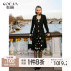 歌莉娅风衣女春季新款高级感三醋酸黑色中长款外套大衣1C3L6L450