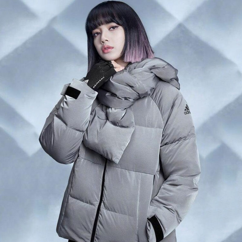 阿迪达斯官网旗舰羽绒服女2020冬季新款lisa同款外套运动服ft2534