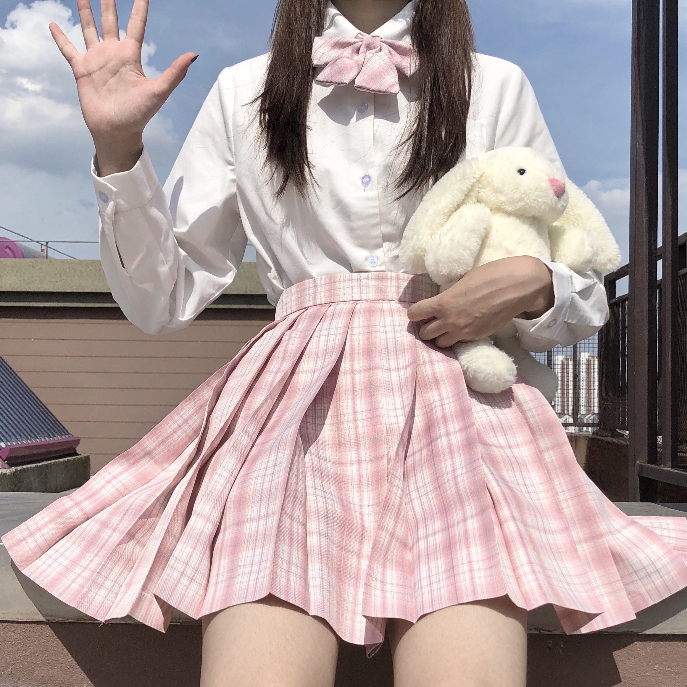 件套秋季学院小清新百褶裙两件草莓制服美日甜美cosplay女装