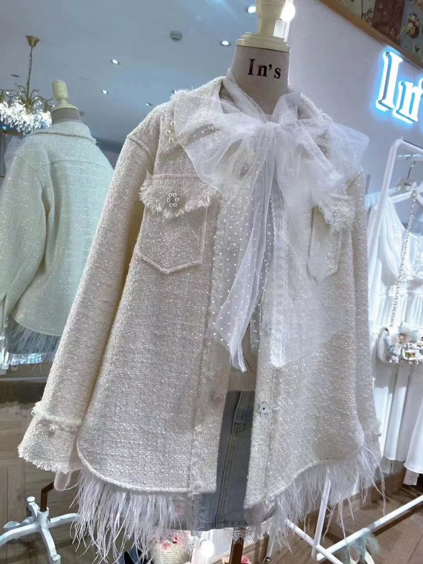 映氏ins女装专柜国内代购2020秋420310244侧绑带中长毛呢外套