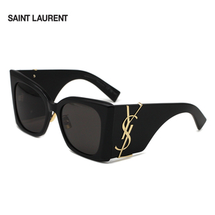 Saint Laurent/YSL 圣罗兰墨镜男女同款SL M119/F 大框黑色太阳镜