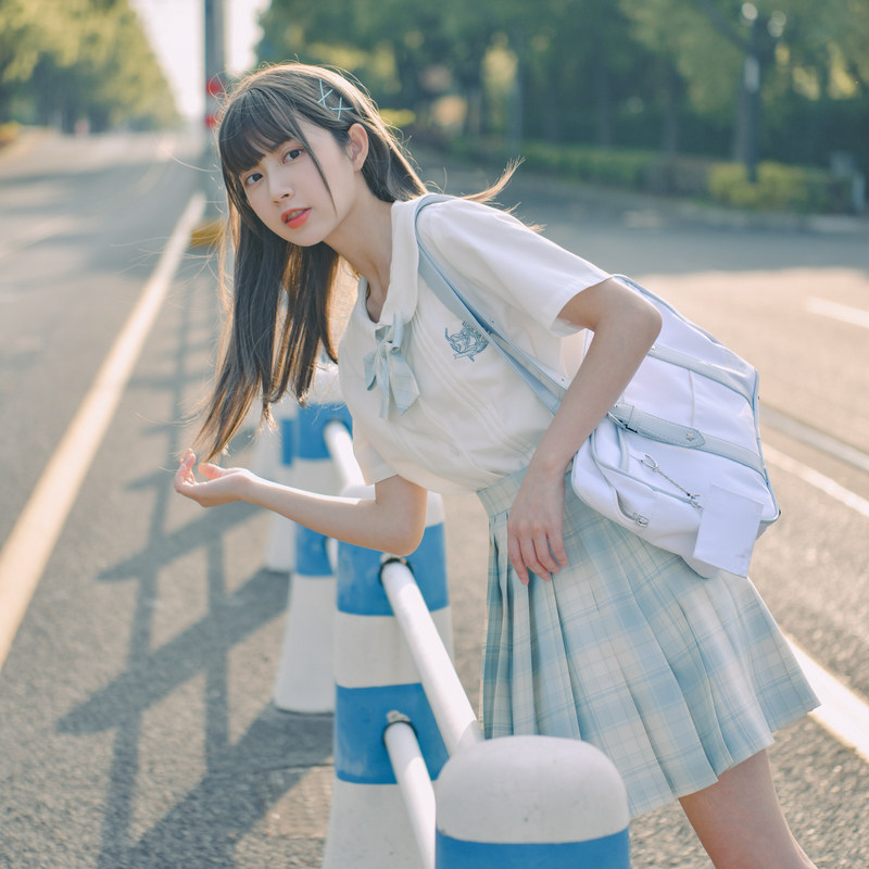 芒硝原创森女部落正统jk格裙制服百褶裙短裙半身裙学院风2021新款