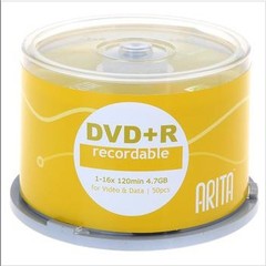 铼德（ARITA）DVD R 16速 4.7G e时代系列 桶装50片 空白刻录盘