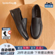 蜘蛛王官方旗舰店皮鞋男款2025夏季新款真皮休闲男士一脚蹬爸爸鞋