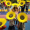 向日葵手拿花幼儿园演出花儿童舞蹈道具向日葵花运动会道具太阳花 向日葵手拿花幼儿园演出花儿童舞蹈道具向日葵花运动会道具太阳花