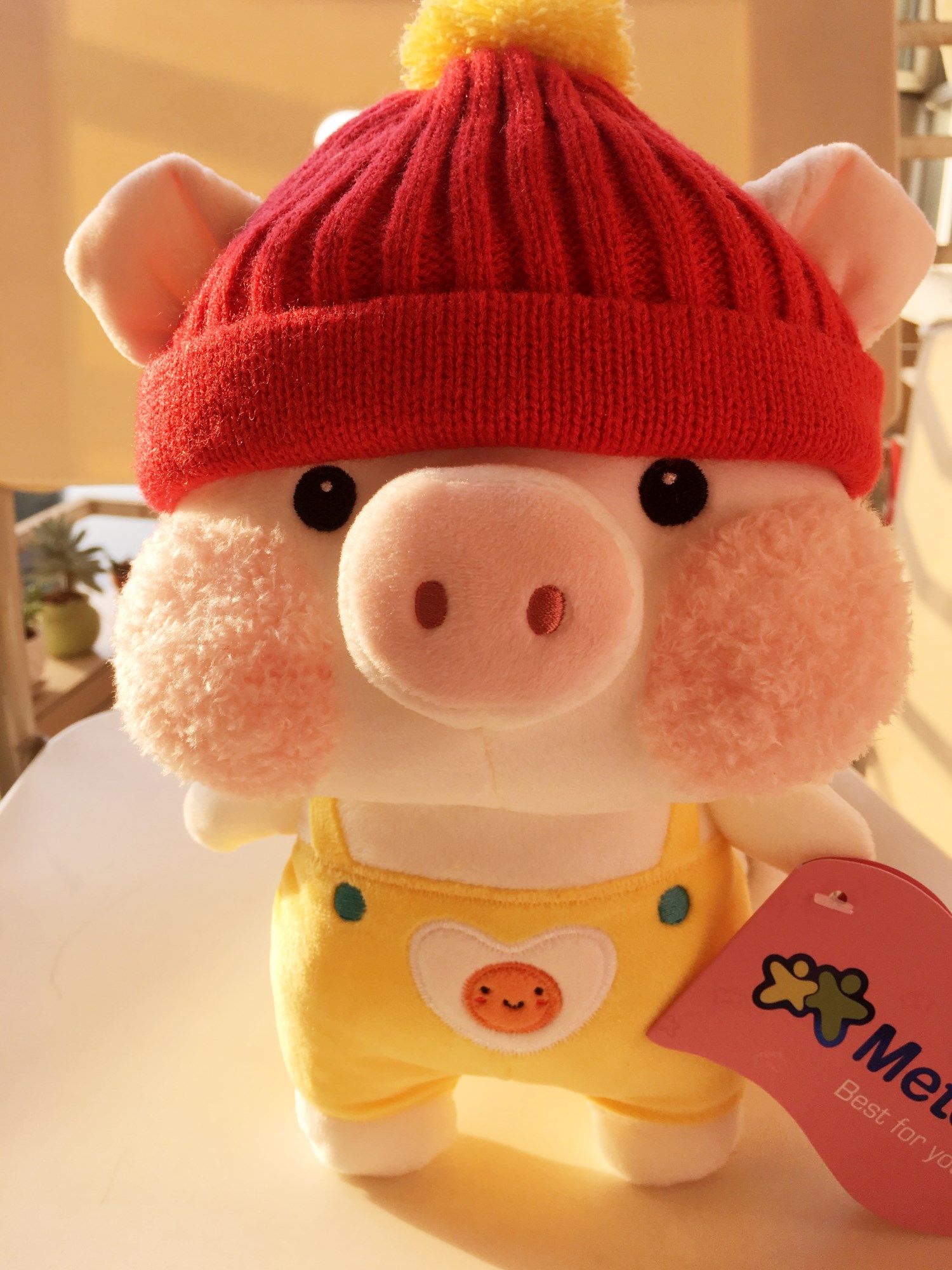 咪兔metoo小猪猪公仔毛绒玩具 可爱元气猪玩偶猪吉祥物圣诞节礼物