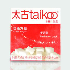 taikoo太古纯正方糖 白砂糖 咖啡调糖伴侣辅料 454g 100粒 无添加