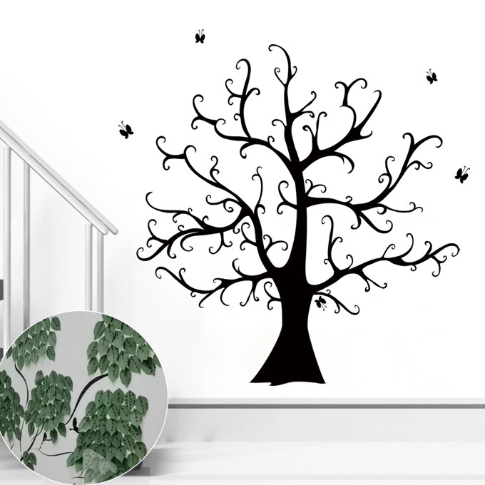 抖音同款古诗词树成语树墙贴爱心树干树枝留言照片墙公司背景墙饰