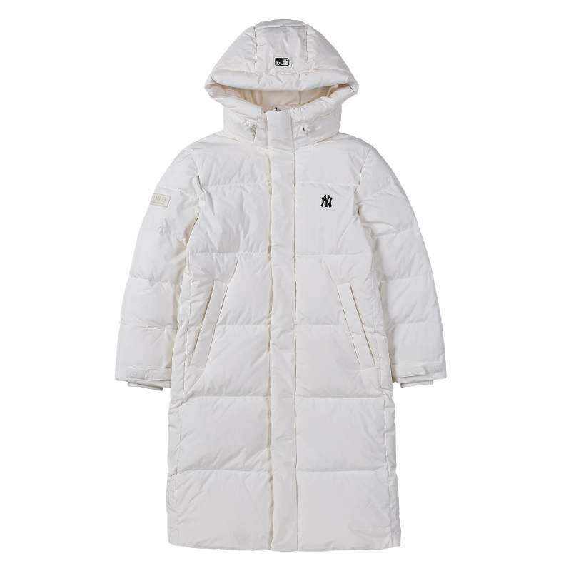 mlb男装女装2022春季新款ny运动保暖白色长款羽绒服外套3adjj0416
