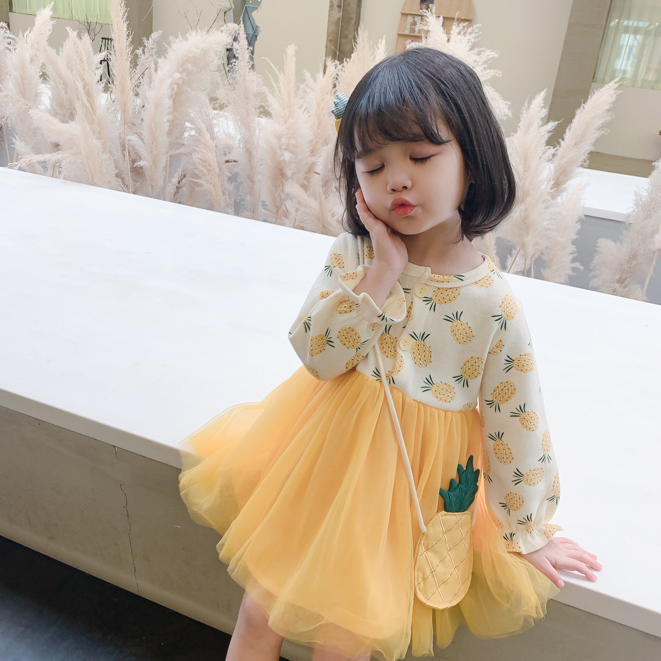 宝宝春秋装可爱连衣裙2020新款洋气女童韩版时髦纱裙中小童公主裙优惠