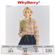 WhyBerry 23SS“港岛日出”彩虹色针织开衫春季镂空设计短外套