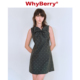 WhyBerry 24SS“星的重奏”微A无袖连衣裙不规则蝴蝶结修身裙子女