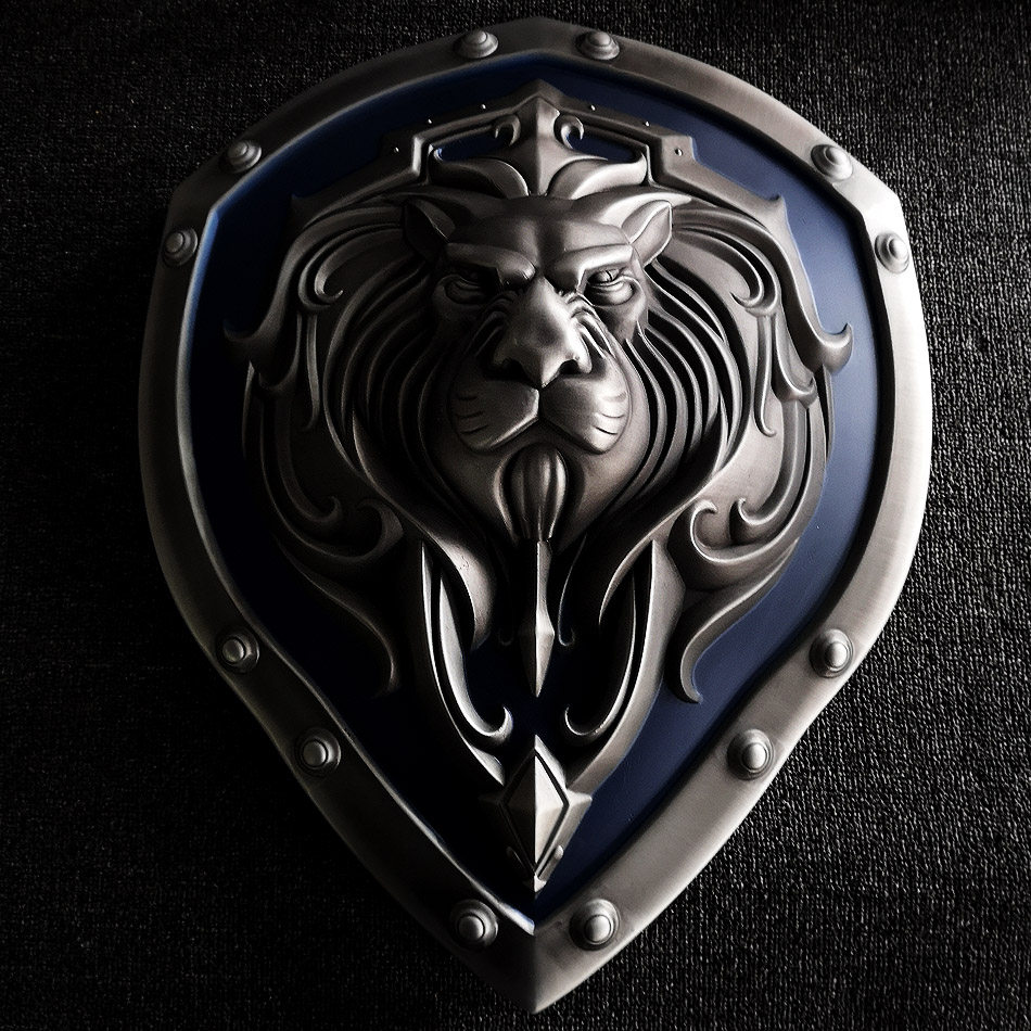 魔兽 联盟步兵盾牌 全金属 巨型盾牌 魔兽 cosplay