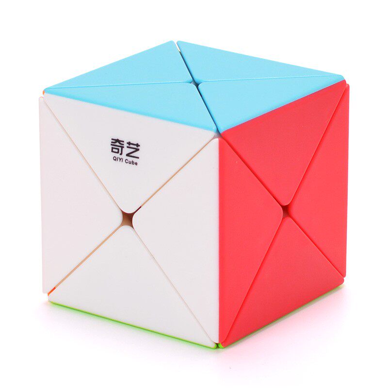 奇艺x魔方 八轴三阶异形魔方 黑色贴纸炫亮六色磨砂面送教程包邮