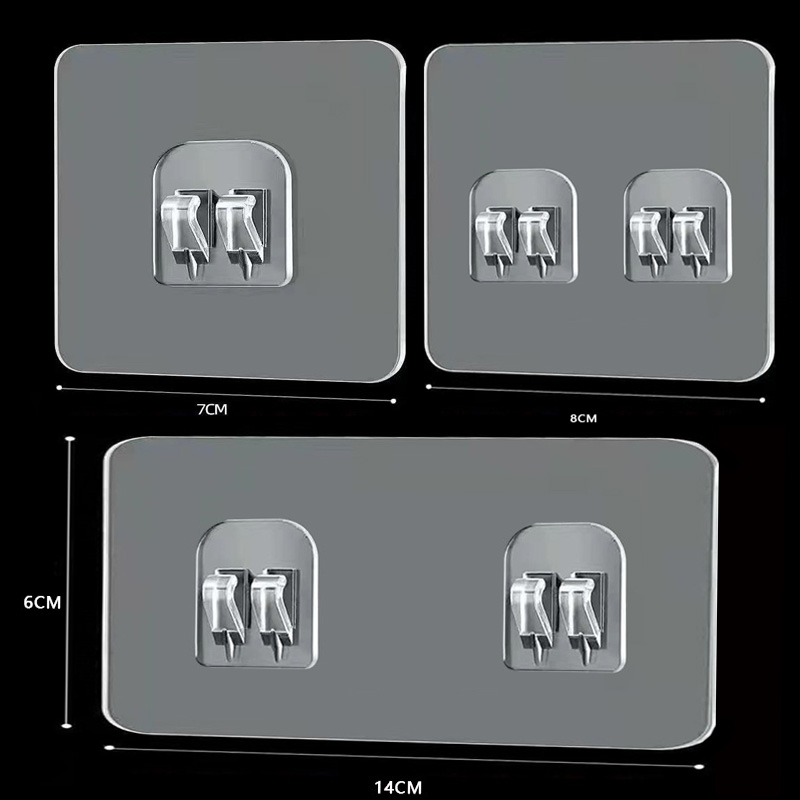 强力置物架免打孔无痕贴片卡扣粘贴挂钩钢丝爪扣免钉浴室配件粘钩