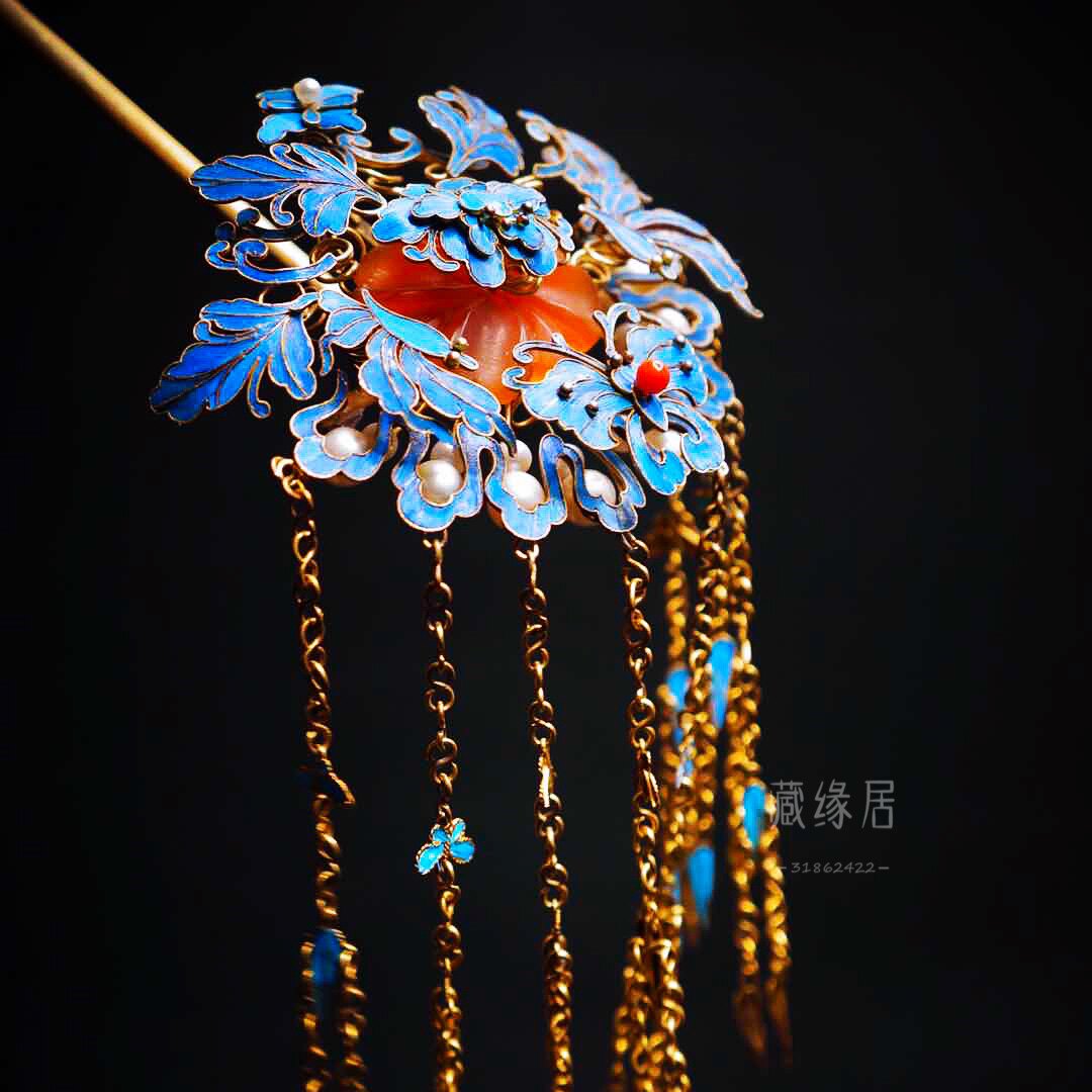 发簪唐宋明项链胸针宋明盘头点翠古装配饰汉服发饰