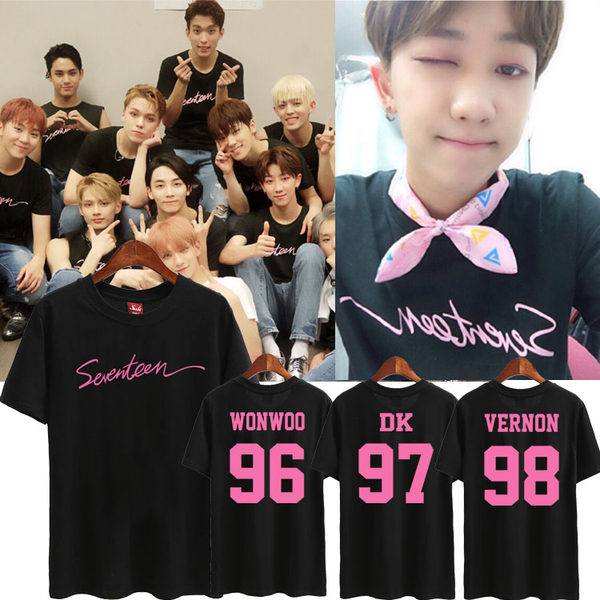 seventeen17演唱会应援打歌服全圆佑崔胜哲尹净汉同款男女短袖t恤