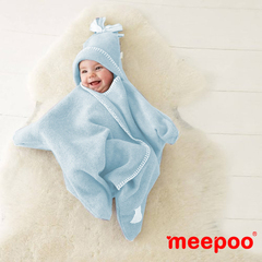 新品 大促！meepoo五角星型 婴儿抱被 抱毯 包被 包巾 蜡烛包