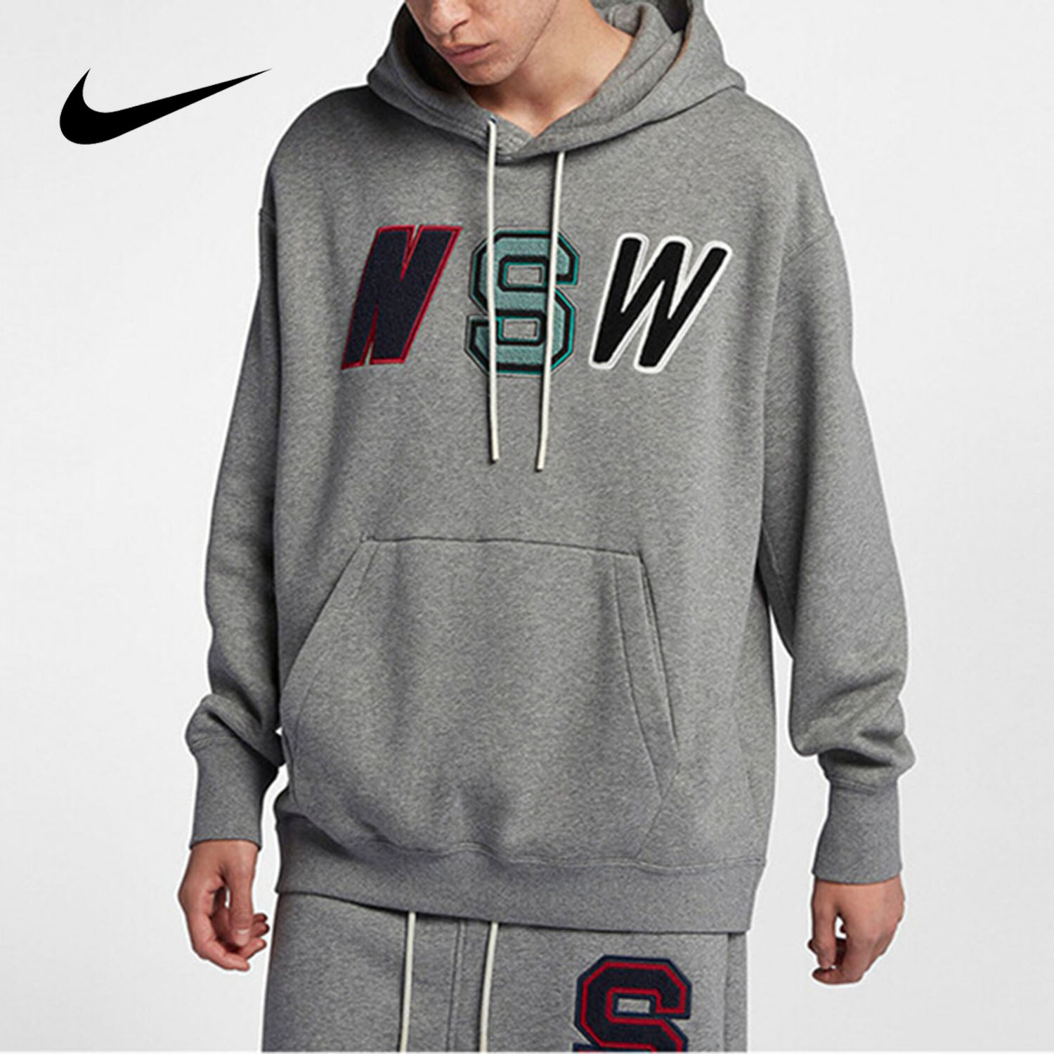 nike耐克正品春秋新款男子运动休闲连帽运动套头卫衣943574