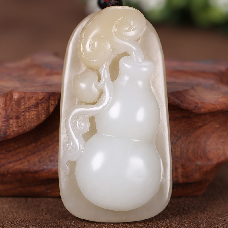 【限时拍】和田玉 糖白玉 福禄寿挂件 39.629克