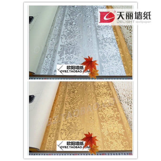 正品天丽墙纸黄金海岸 金箔壁纸 酒店 KTV直条纹欧花 90230 90231在类目 家装主材, 墙纸, PVC墙纸中 - 来自Buy2taobao.com提供专业的淘宝代购服务