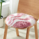 澳尊澳洲羊皮坐垫冬季保暖加厚椅子垫可爱毛绒椅垫粉色少女心圆垫