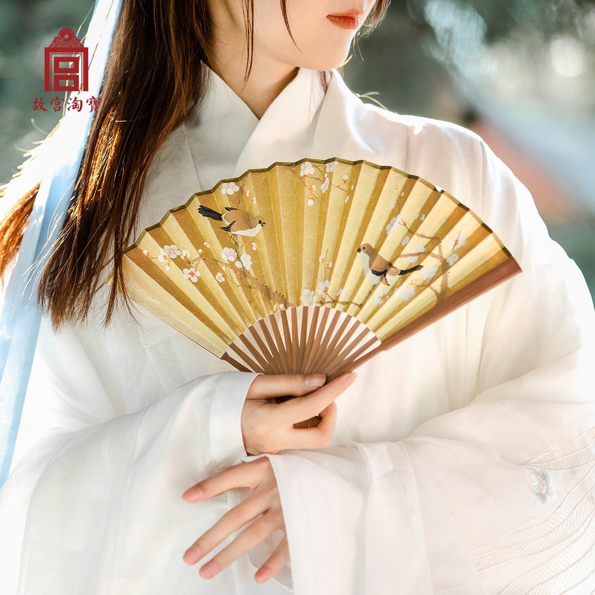 匠物折扇女生精美刺绣舞蹈扇中国风扇子摄影道具礼物夏季蕾丝扇子