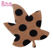 Baojing pre post flocking Maple Leaf Chinese Restaurant bang stick Velcro Leopard female Korean hair accessories flower headdress ornament