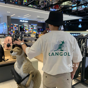 小公主韩国直邮 kangol袋鼠新款短袖净版刺绣小标t恤专柜正品潮牌