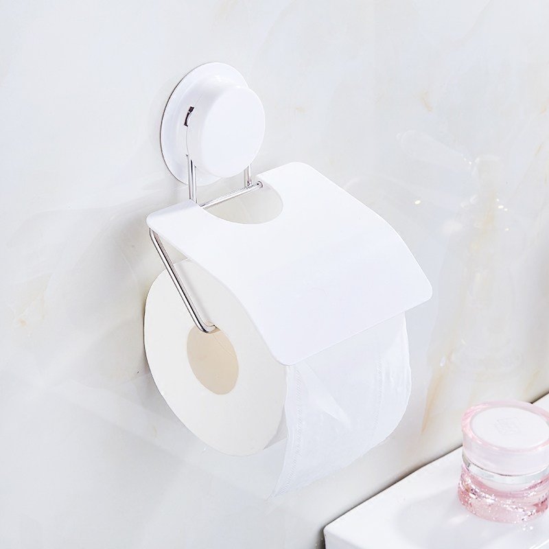 嘉宝吸盘卫生间纸巾架厕所卫生纸置物架子壁挂式抽纸盒免打孔防水