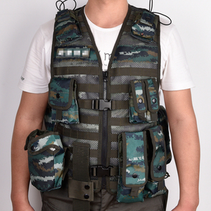 07军虎斑迷彩战术背心潮男作战马甲单兵战斗携行具附包配件