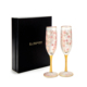 ADERIA日本EL DORADO樱花藤蔓镶金香槟对杯玻璃结婚520情侣礼物