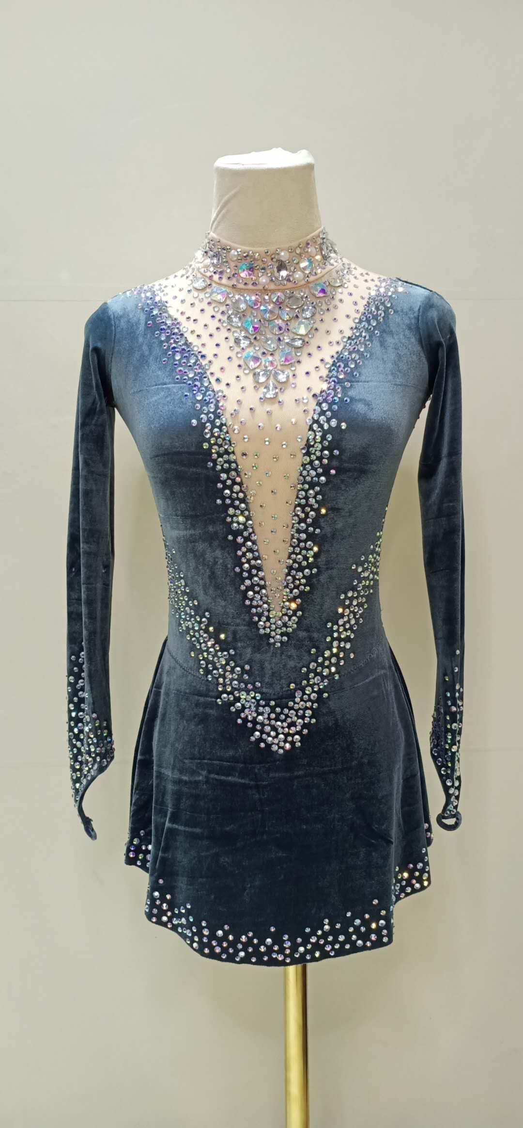 炫舞精灵定制花样滑冰服装花样滑冰表演服儿童成人女款裙a177