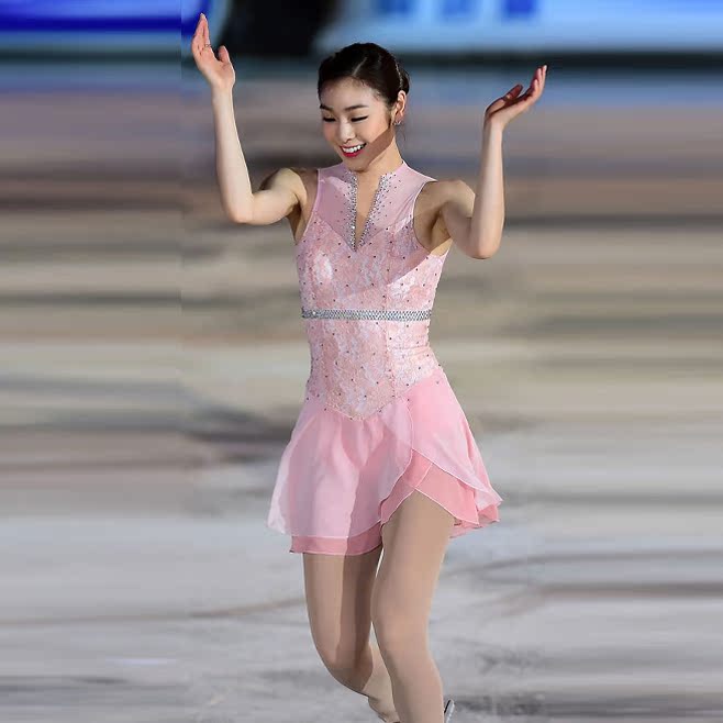 炫舞精灵 定制花样滑冰服装 花样滑冰表演服 儿童成人女款裙 a69